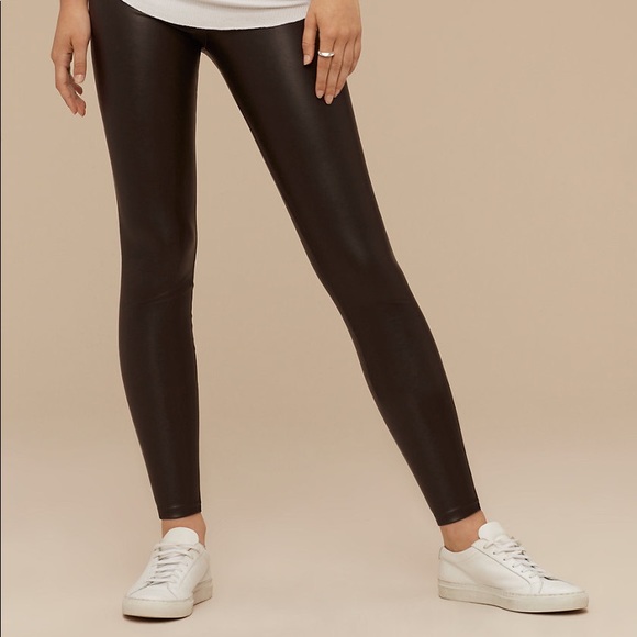 BNWOT. Wilfred Aritzia Daria Pant High-Waisted Vegan Leather Leggings. Size XS. - Picture 2 of 7